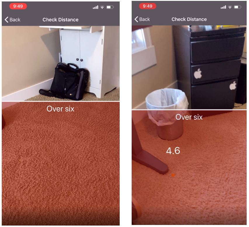 This distancing app was created for iOS devices using Apple’s ARKit.
